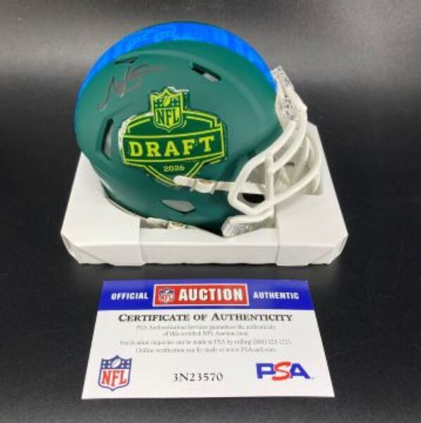 NFL - Titans Nick Singleton Signed '26 Draft Speed Mini Helmet