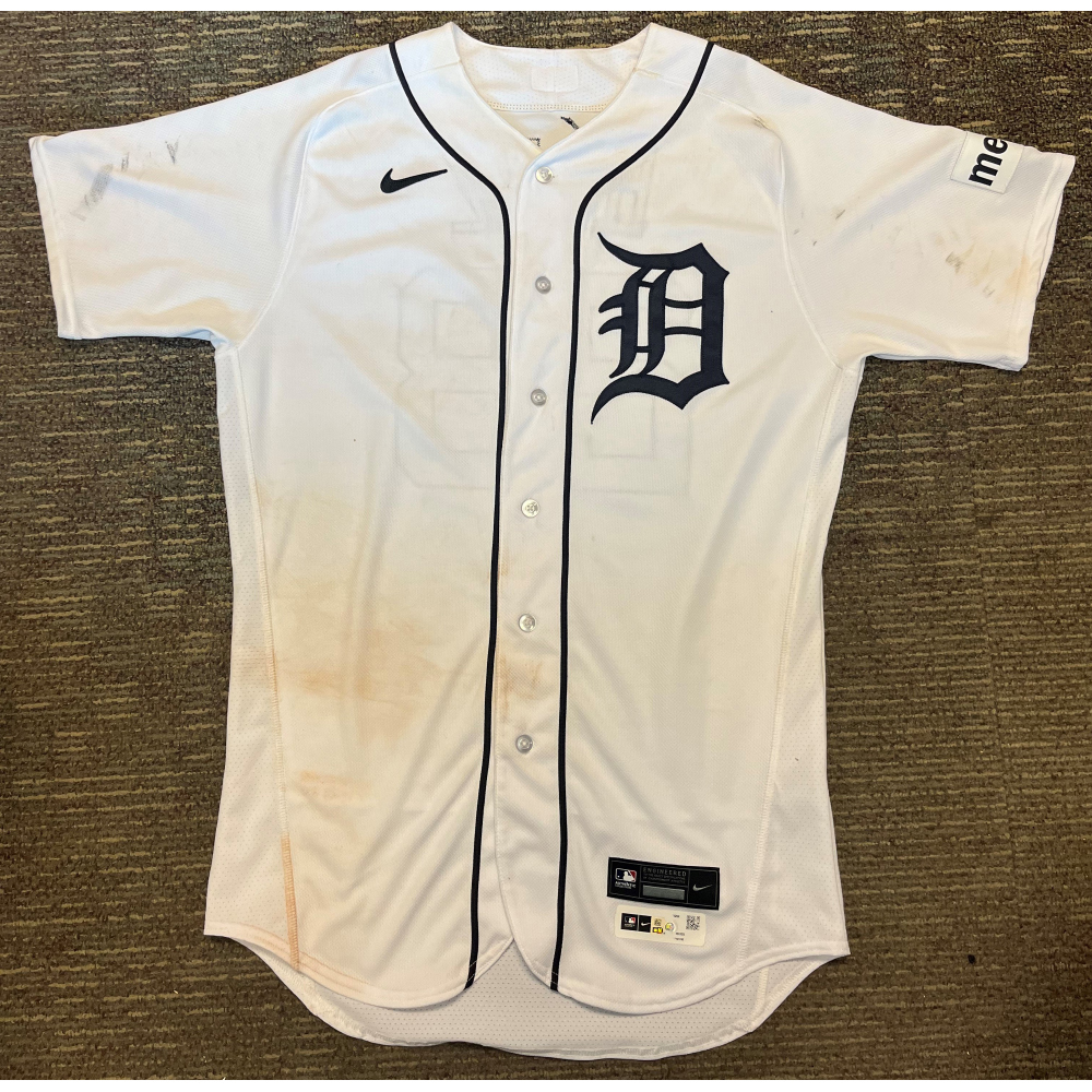Javier Baez 28 Detroit Tigers GameUsed Home Jersey 1000th Career