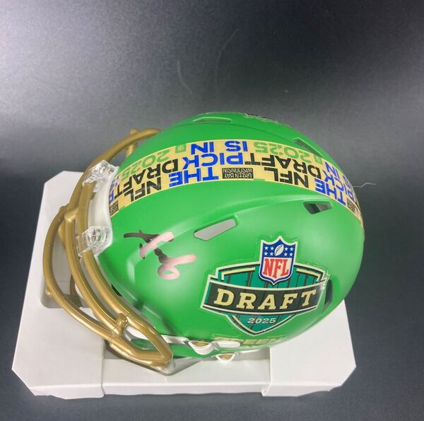 NFL - Panthers Tetairoa McMillan Signed NFL Draft Mini Helmet