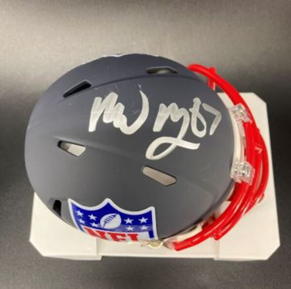 NFL - Raiders Michael Mayer Signed NFL Shield Mini Helmet