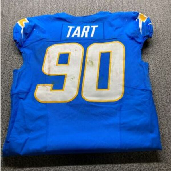 Sao Paulo Game - Chargers Teair Tart Game Worn Jersey (9/05/2025) Size 4...