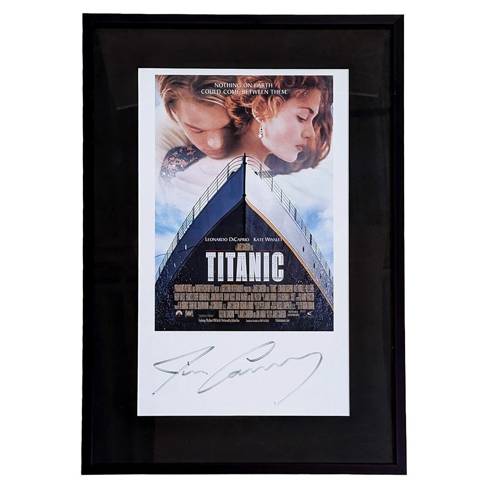 James Cameron Autographed 'Titanic' Framed Poster