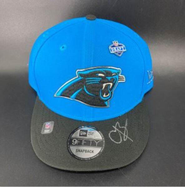 NFL - Panthers Chris Brazzell II Signed Hat With 2026 Draft Pin