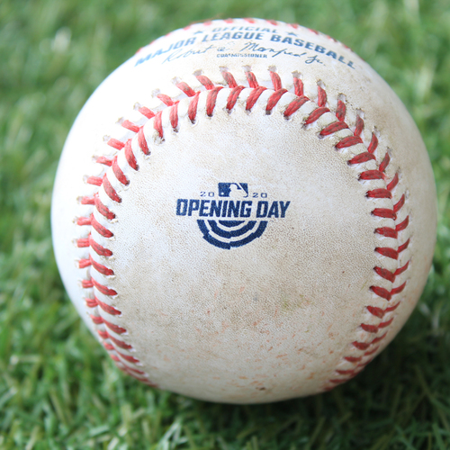Game-Used Opening Day Baseball: Batter - Franco, Pitcher - Keuchel, GO to 3B, Bottom 2 (7/31/20 CWS @ KC)