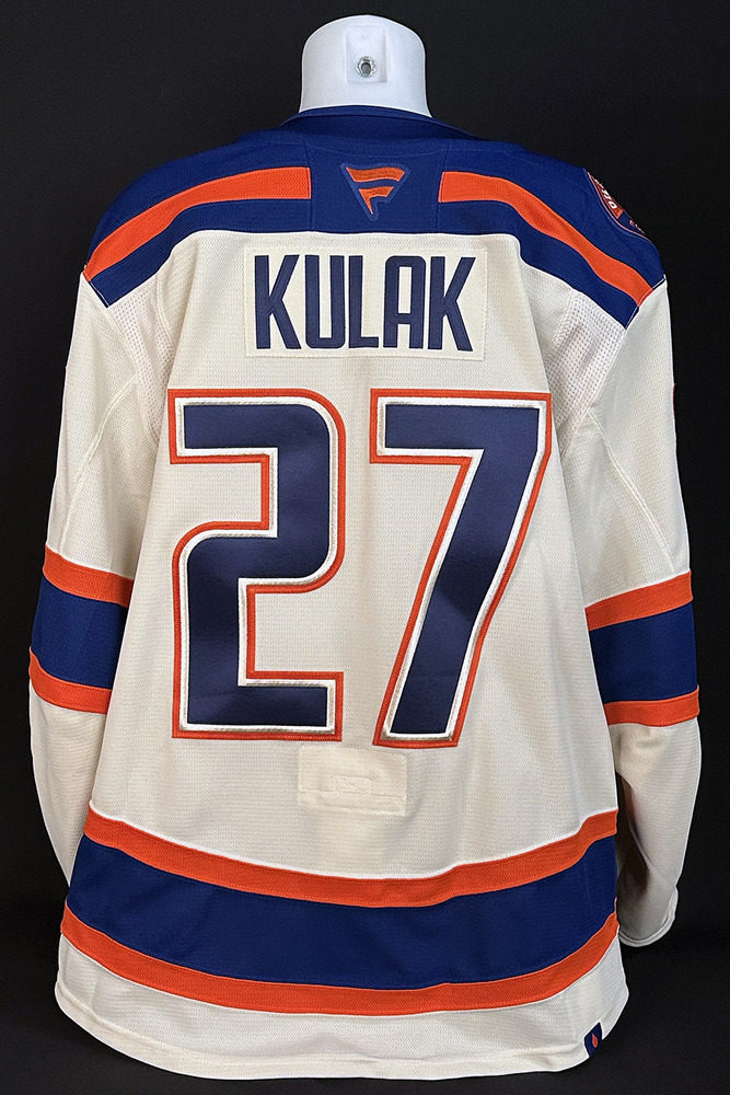 Brett Kulak #27 - 2025-26 Edmonton Oilers Alternate Set #2 Game Worn Jersey - Worn For 1 Game - Dec 6th vs Winnipeg