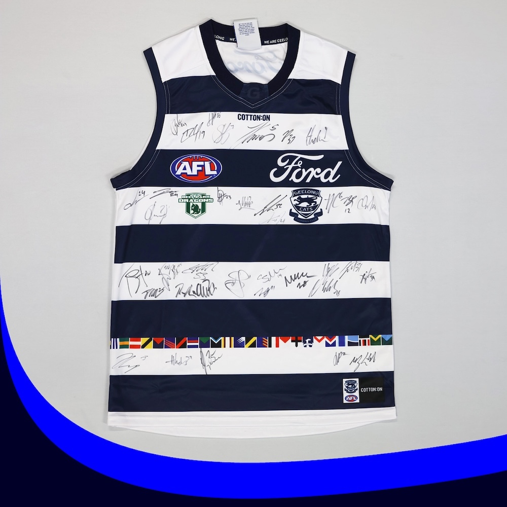 BELL PARK- 2025 Regional Round Guernsey with Bell Park logo signed by the 2026 AFL Team 