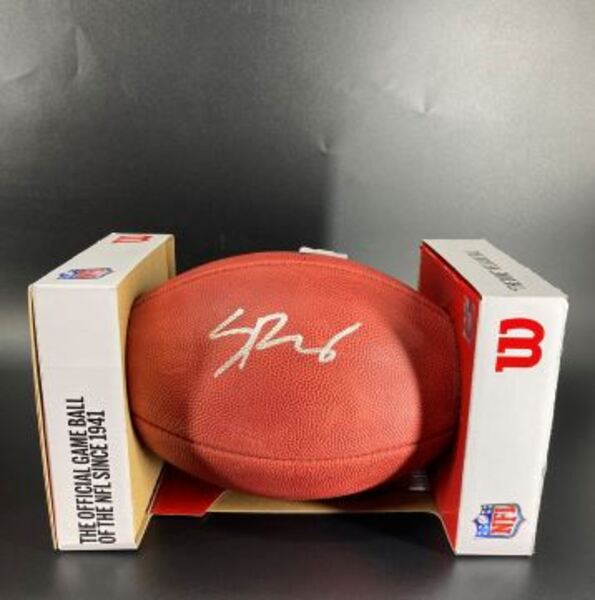 NFL - Saints Spencer Rattler Signed Authentic Football