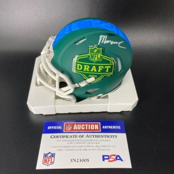 NFL - Chiefs Mansoor Delane Signed NFL Draft Mini Helmet