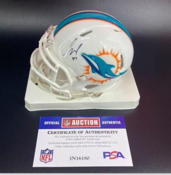 Dolphins - Kiko Alonso Signed Mini Helmet