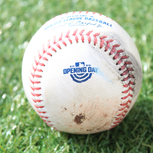 Game-Used Opening Day Baseball: Batter - Gordon, Pitcher - Keuchel, Foul, Bottom 2 (7/31/20 CWS @ KC)