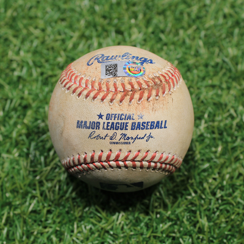 Photo of Game-Used Baseball: Brad Keller 252nd Career Strikeout (9/25/20 DET @ KC)