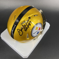 HOF - Steelers Joe Greene Signed Flash Mini Helmet