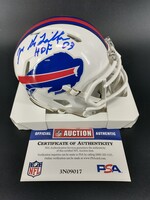 HOF - Bills Joe Delamielleure Signed Mini Helmet with HOF 03 Inscription