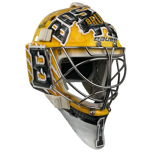 Photo of Game-Used 2026 Stadium Series Style Bauer Goalie Mask - Jeremy Swayman