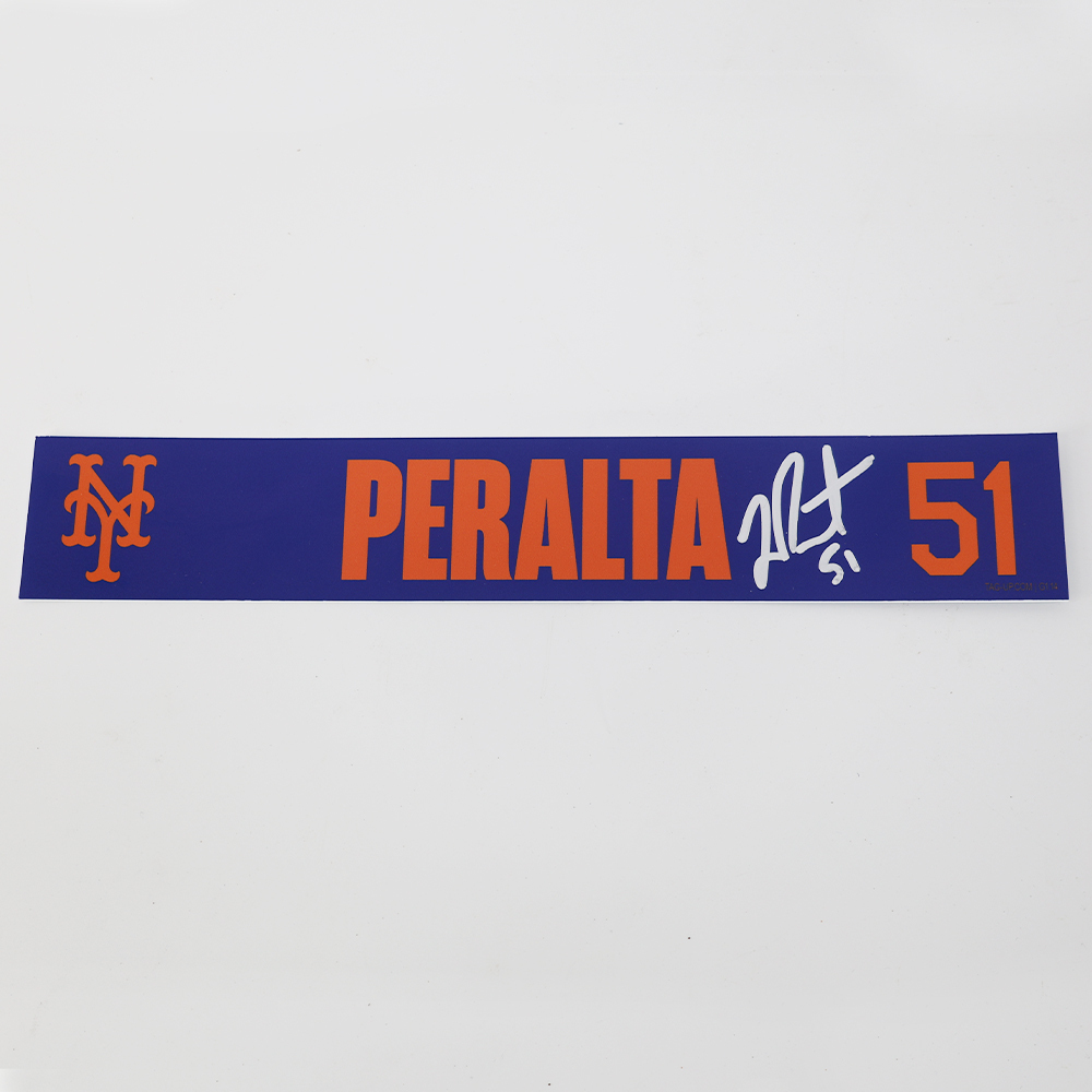 Freddy Peralta #51 - Autographed Team Issued Locker Nameplate