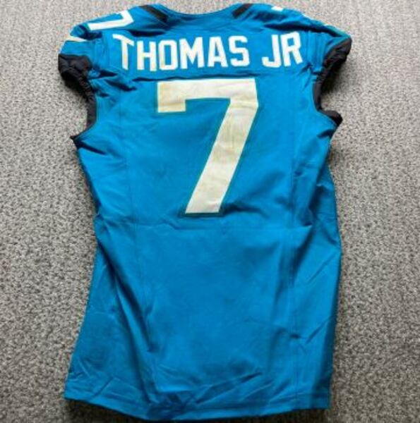 London Games - Jaguars Brian Thomas Jr. Game Worn Jersey (10/19/2025) Si...