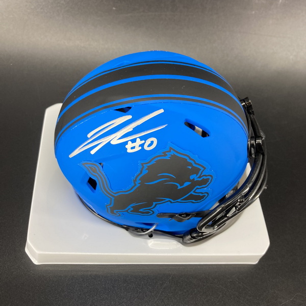 Lions - Jahmyr Gibbs Signed Rave Mini Helmet