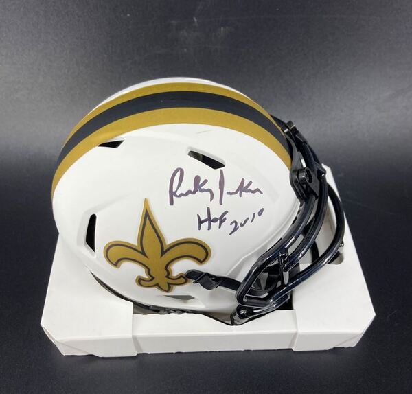 HOF - Siants Rickey Jackson Signed Mini Helmet