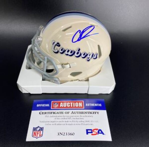 NFL - Cowboys Caleb Downs Signed Retro Mini Helmet