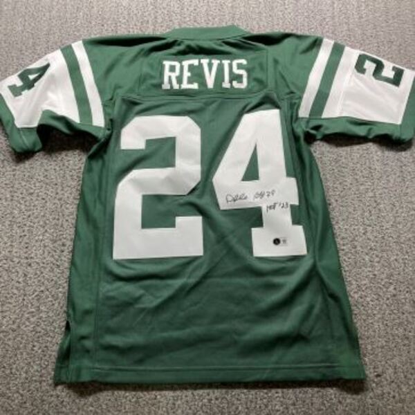 HOF - Jets Darrelle Revis Signed Mitchell & Ness jersey Size 40