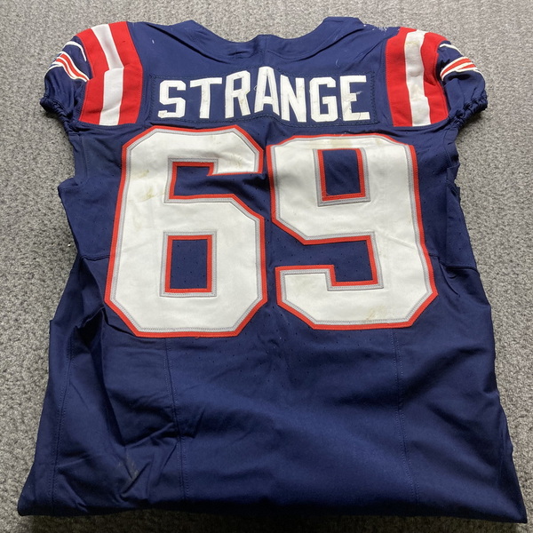 International Games - Patriots Cole Strange Game Worn Jersey (11/12/23) ...