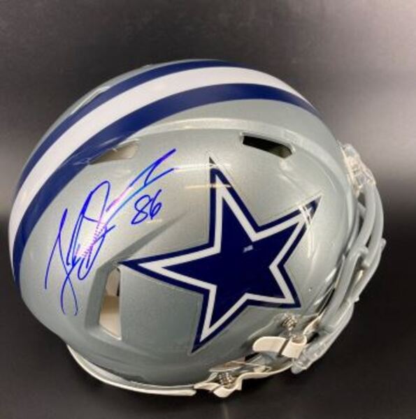 NFL - Cowboys Luke Schoonmaker signed authentic helmet