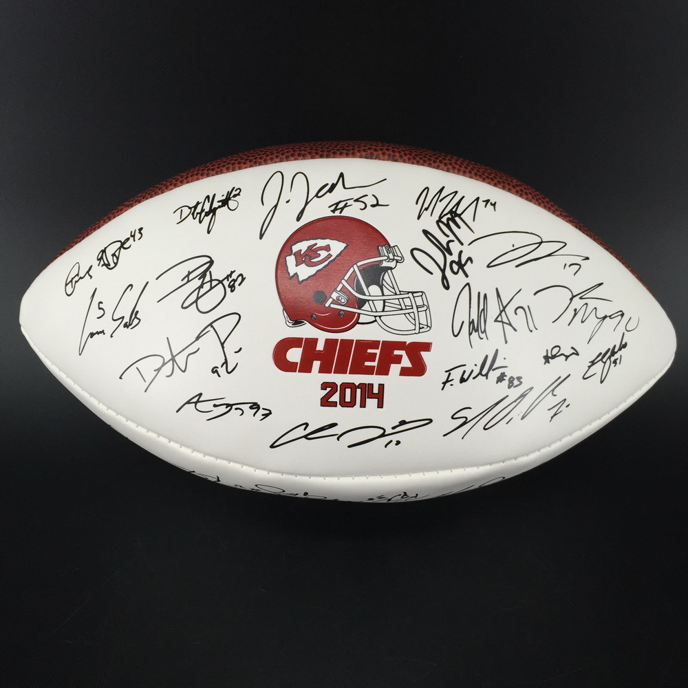 Chiefs 2014 Laser engraved Team Signed Football The official