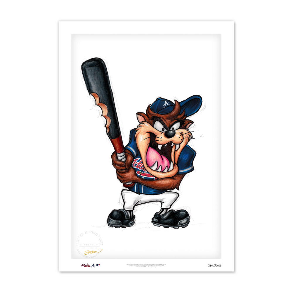 Tasmanian Devil - Atlanta Braves - Limited Edition Print of 100 by Artist S. Preston | MLB Auctions
