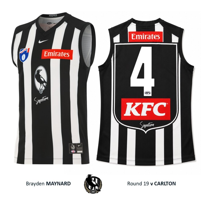 Photo of Brayden Maynard #4 Collingwood 2026 Retro Guernsey Guernsey