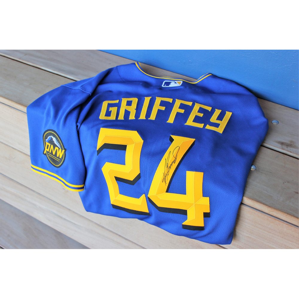 ケングリフィー jr　ken griffey ユニフォーム Seattle Mariners Ken Griffey Jr. Autographed Cream Nike 2023