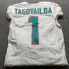 Crucial Catch - Dolphins Tua Tagovailoa Game Worn Jersey (10/15/23) Size 42 With Captains Patch