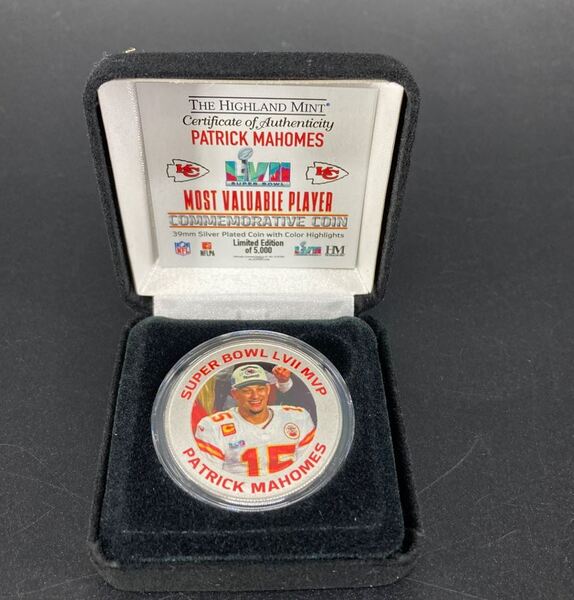 NFL- Chiefs Commemorative LVII MVP Coin + Confetti from the on field cel...