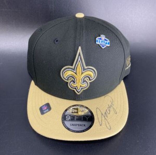 NFL - Saints Jordyn Tyson Signed Hat With 2026 Draft Pin