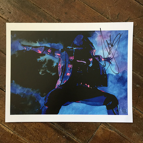 AJ Styles Dark Knight SIGNED 11x14 Rob Schamberger Art Print