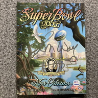 HOF - Packers Ron Wolf Signed Super Bowl XXXL Program with HOF 79 Inscri...