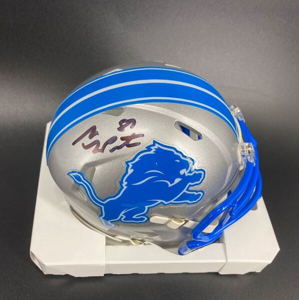 Lions - Sam LaPorta Signed Mini Helmet