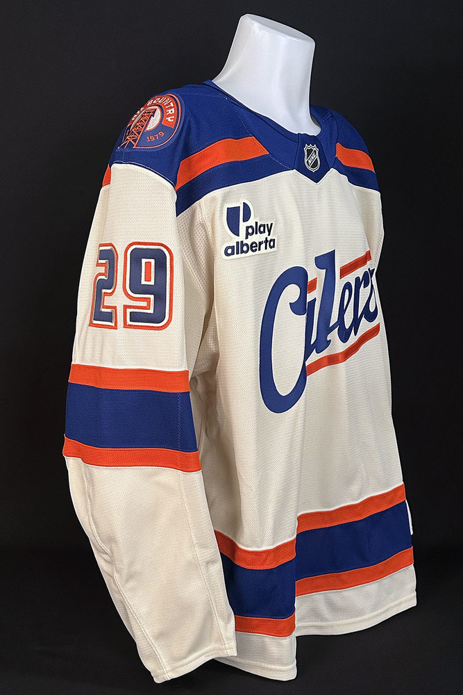 Leon Draisaitl #29 - 2025-26 Edmonton Oilers Alternate Set #2 Game Worn Jersey - Worn For 1 Game - Dec 23rd vs Calgary (Scored His 9th NHL Career Hat Trick!)