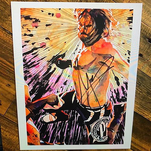 AJ Styles Explosive SIGNED 11x14 Rob Schamberger Art Print