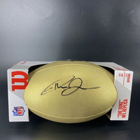 Red Cross - Giants Theo Johnson Signed Gold Composite Football