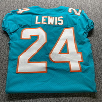NFL - Dolphins Ryan Lewis Game Cut Jersey Size 38