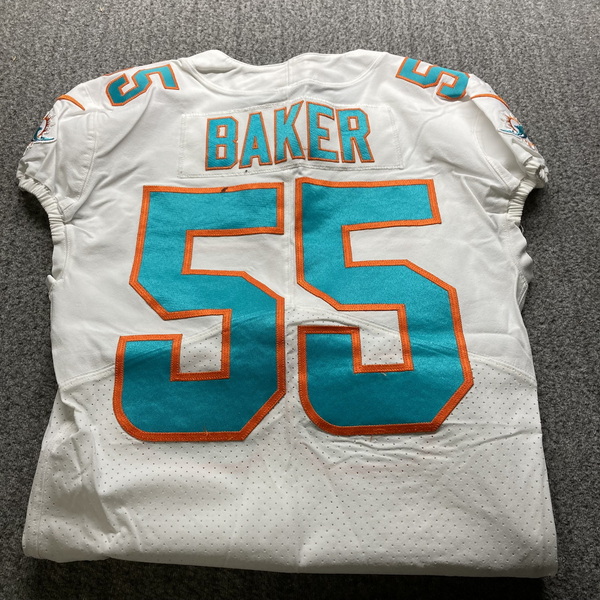 London Games - Dolphins Jerome Baker Game Worn Jersey (10/17/21) Size 42