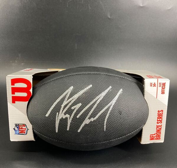 NFL - Colts Riley Leonard Signed Black Composite Silver Series Football