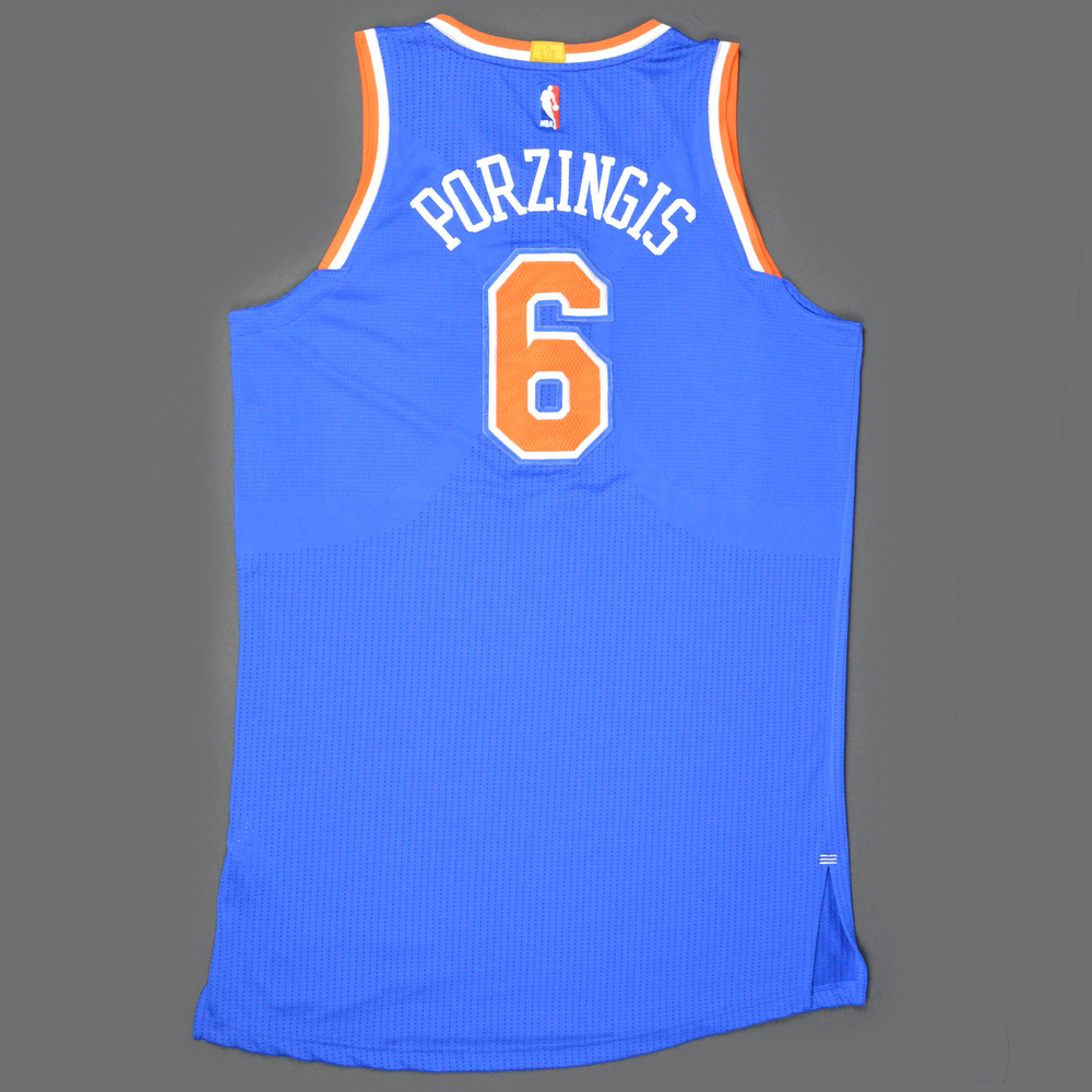 Kristaps Porzingis - New York Knicks - Game-Worn Jersey - Kia NBA Tip ...