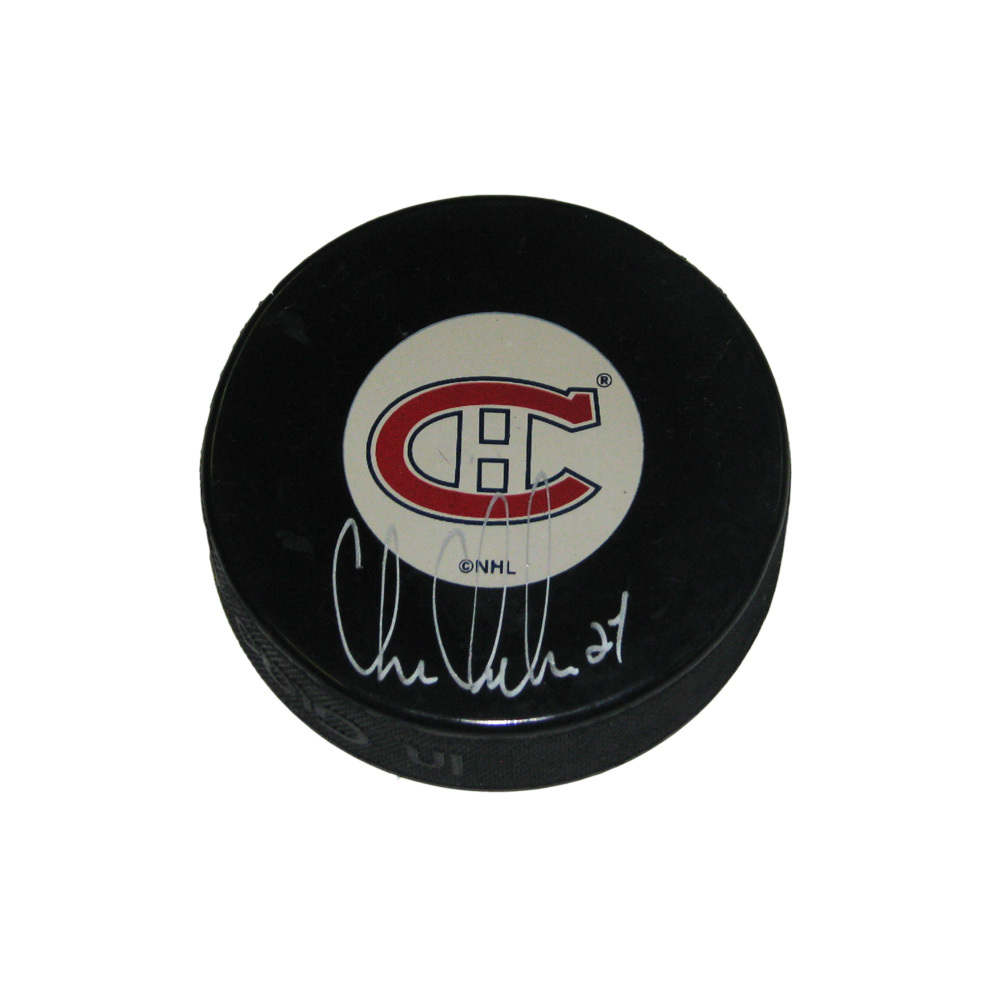 CHRIS CHELIOS Signed Montreal Canadiens Puck