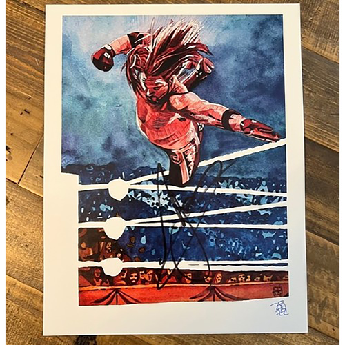 AJ Styles Man Without Fear SIGNED 11x14 Rob Schamberger Art Print