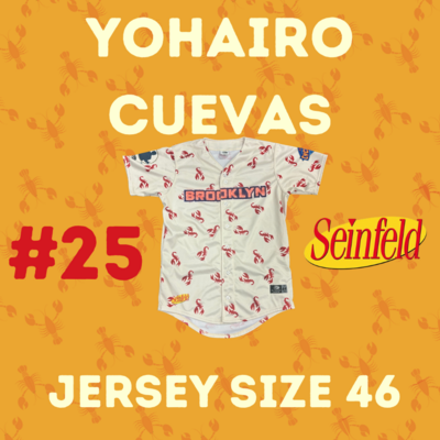 #25 Yohairo Cuevas Game Used Seinfeld Jersey (Size 46)
