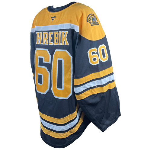 Photo of Game-Used 2025 Prospect Challenge Worn Home Hockey Jersey - Ben Hrebik