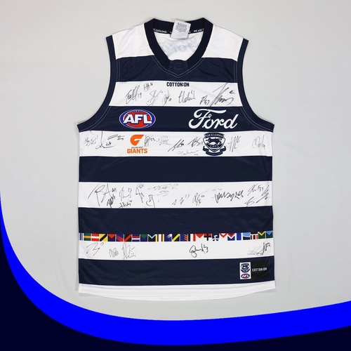 Photo of GEELONG WEST - 2025 Regional Round Guernsey with Geelong West logo signed by ...