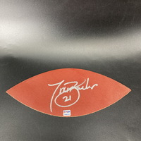 Red Cross - Giants Tiki Barber Signed Leather Panel