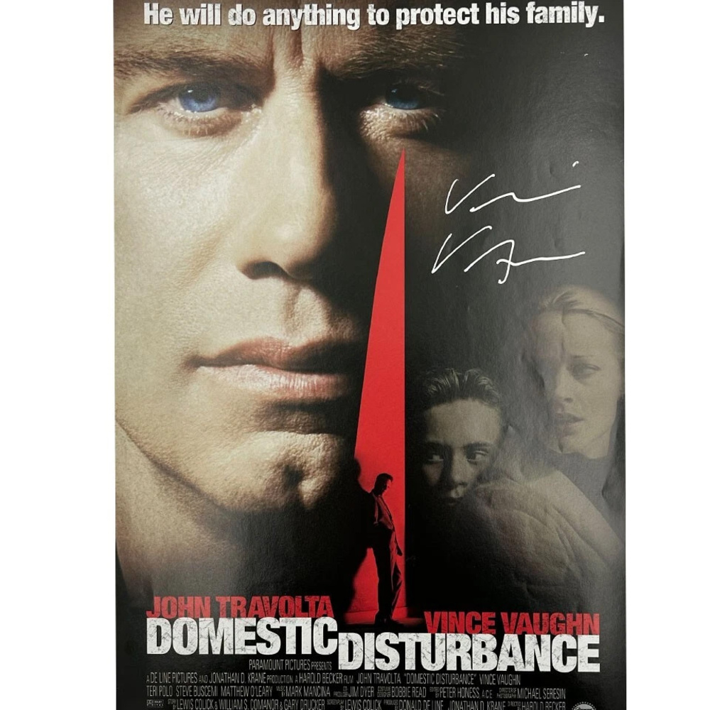 Vince Vaughn Autographed Domestic Disturbance Mini-Poster